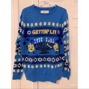Funny Hannukah Sweater (Lights Up)